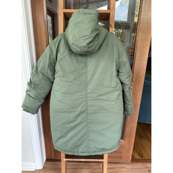 NEW Womens Long Parka Jacket SIZE L Universal Thread Olive Green Winter Coat - Picture 3 of 9